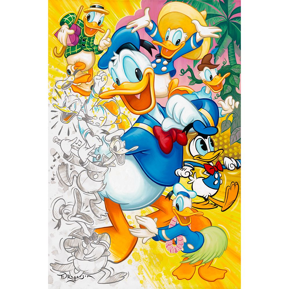 Donald Duck 90 Years of Donald Gallery Wrapped Canvas by Tim Rogerson  Limited Edition Official shopDisney