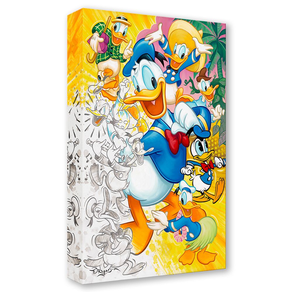 Donald Duck ''90 Years of Donald'' Gallery Wrapped Canvas by Tim Rogerson &ndash; Limited Edition