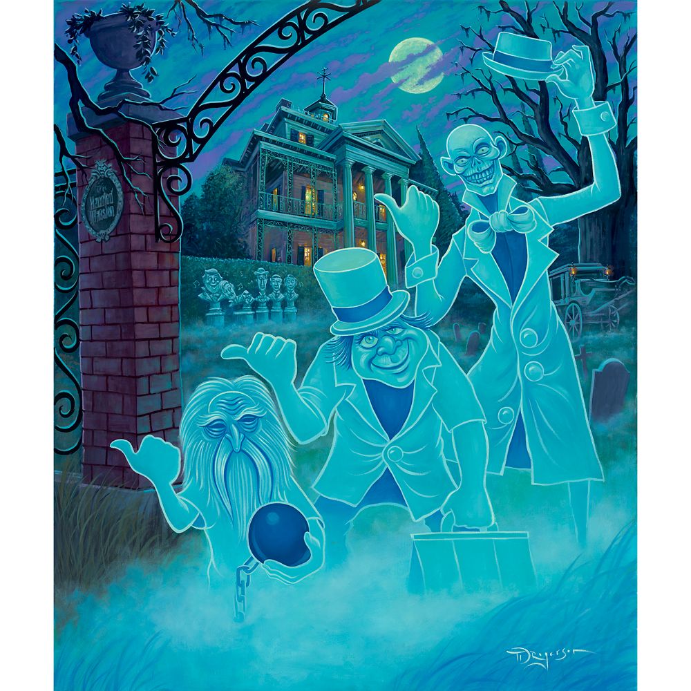 Hitchhiking Ghosts Welcome Foolish Mortals Gallery Wrapped Canvas by Tim Rogerson  Limited Edition Official shopDisney