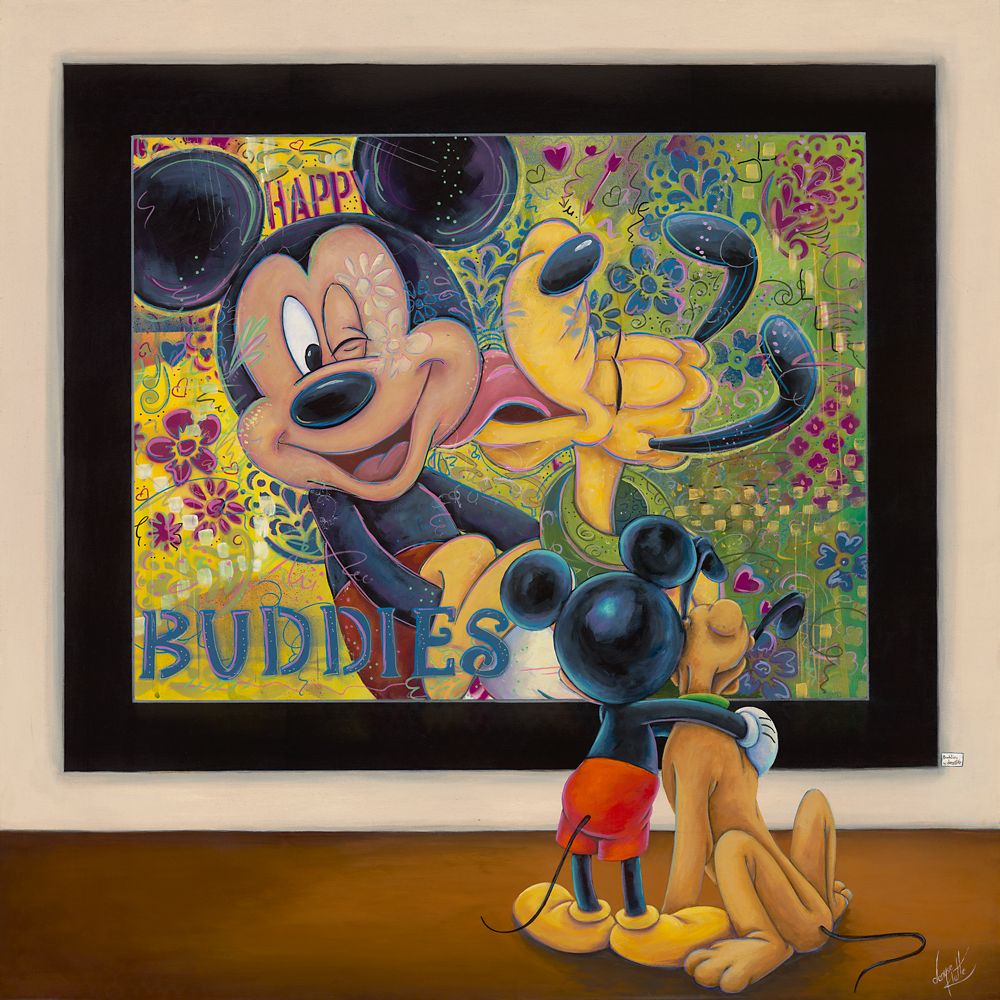 Mickey Mouse and Pluto Buddies Gallery Wrapped Canvas by Denyse Klette  Limited Edition Official shopDisney