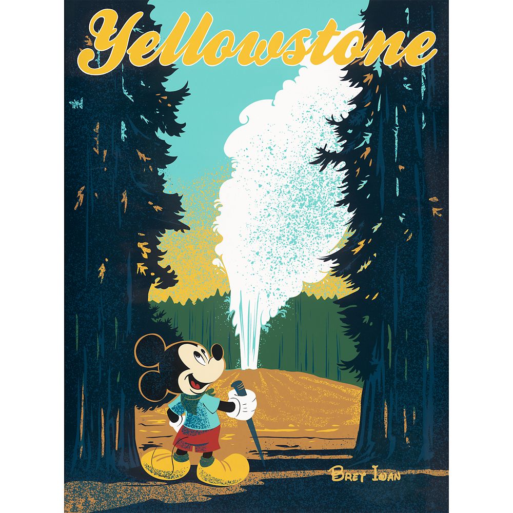 Mickey Mouse Yellowstone Gallery Wrapped Canvas by Bret Iwan  Limited Edition Official shopDisney