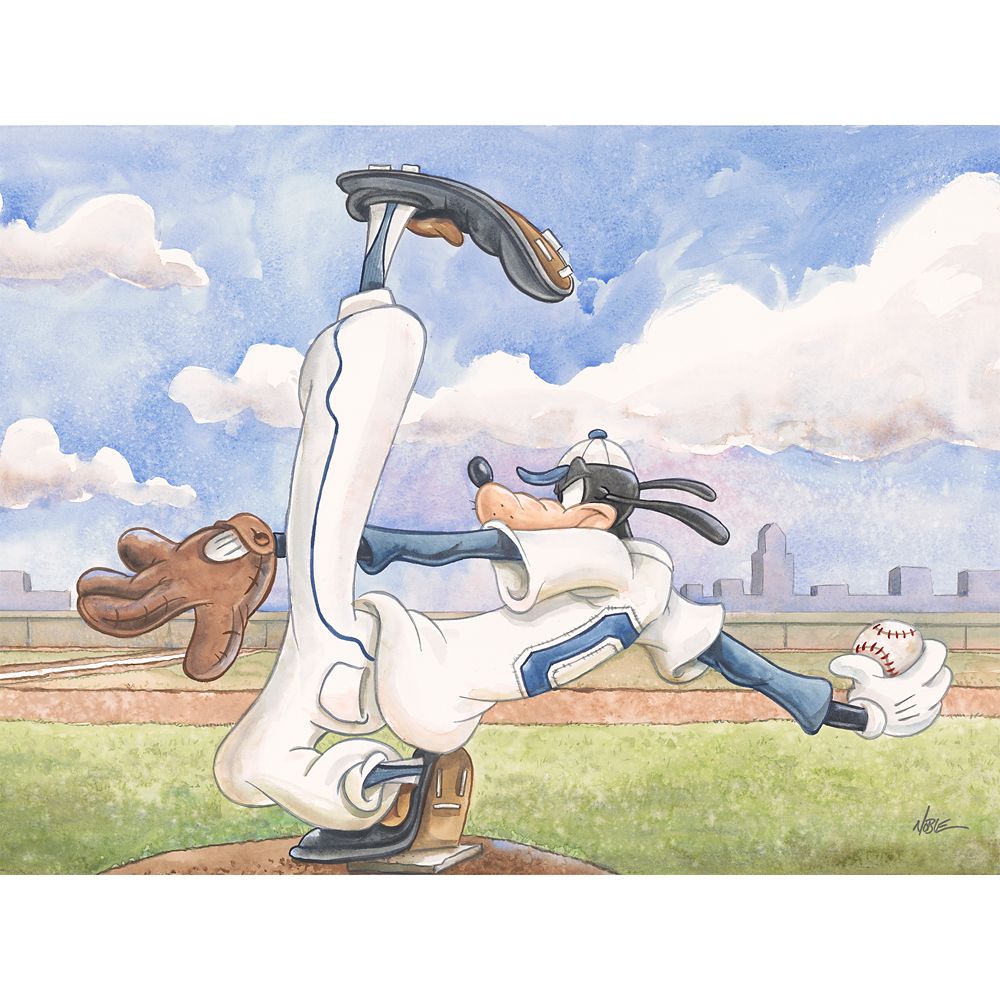 Goofy First Pitch Gallery Wrapped Canvas by Randy Noble  Limited Edition Official shopDisney