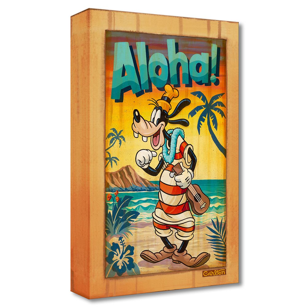 Goofy ''A Goofy Aloha'' Gallery Wrapped Canvas by Trevor Carlton &ndash; Limited Edition