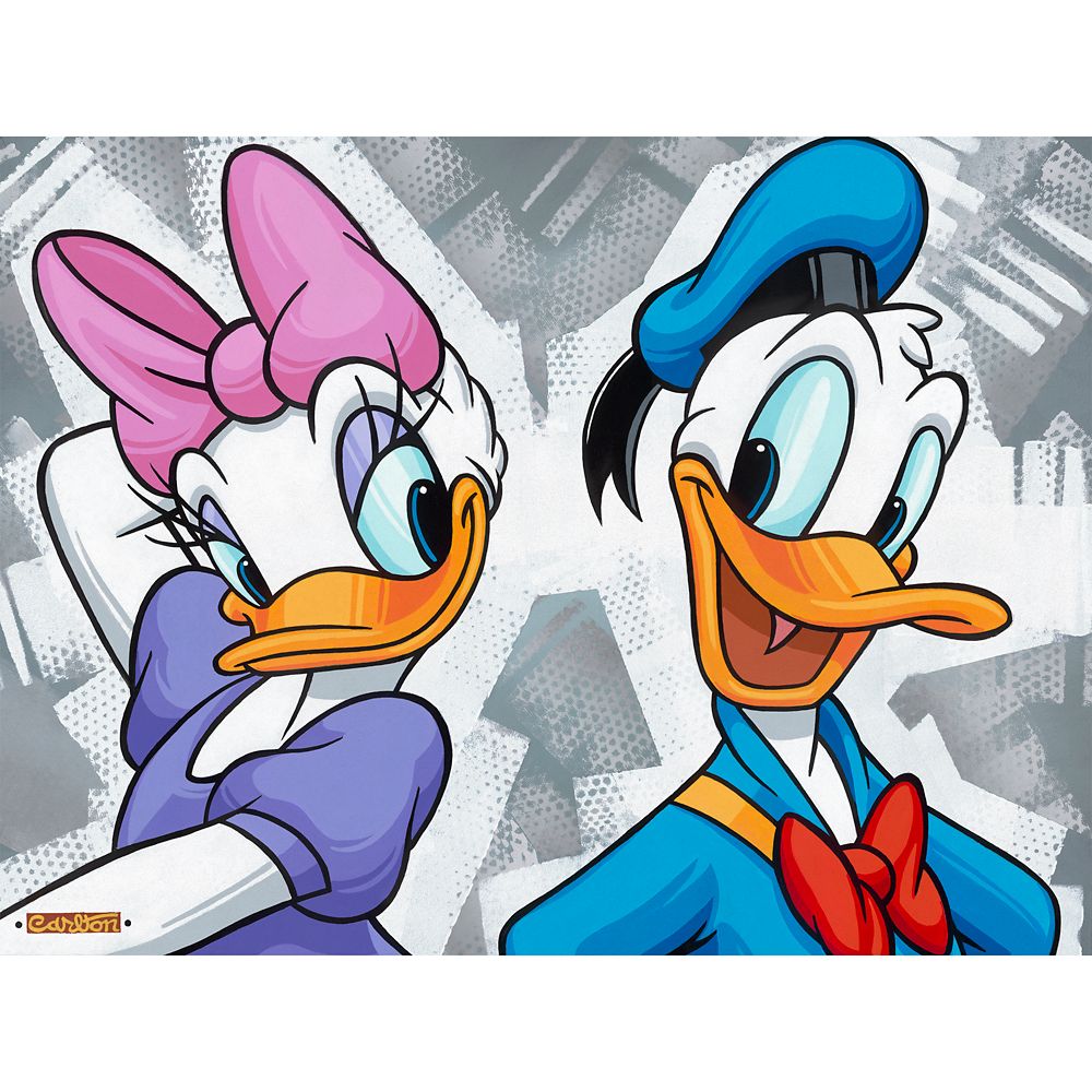 Donald and Daisy Duck Quite a Couple Gallery Wrapped Canvas by Trevor Carlton  Limited Edition Official shopDisney