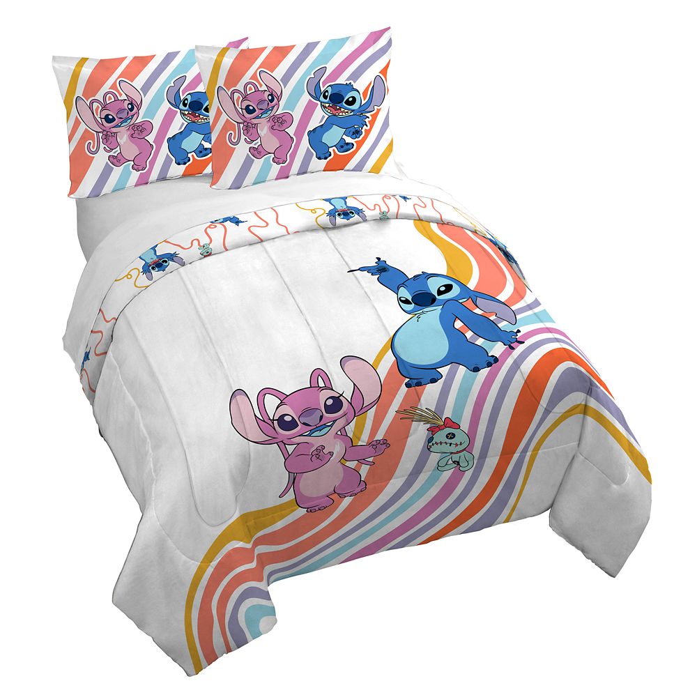 Stitch and Angel Comforter and Sham Bedding Set &ndash; Full &ndash; Lilo & Stitch