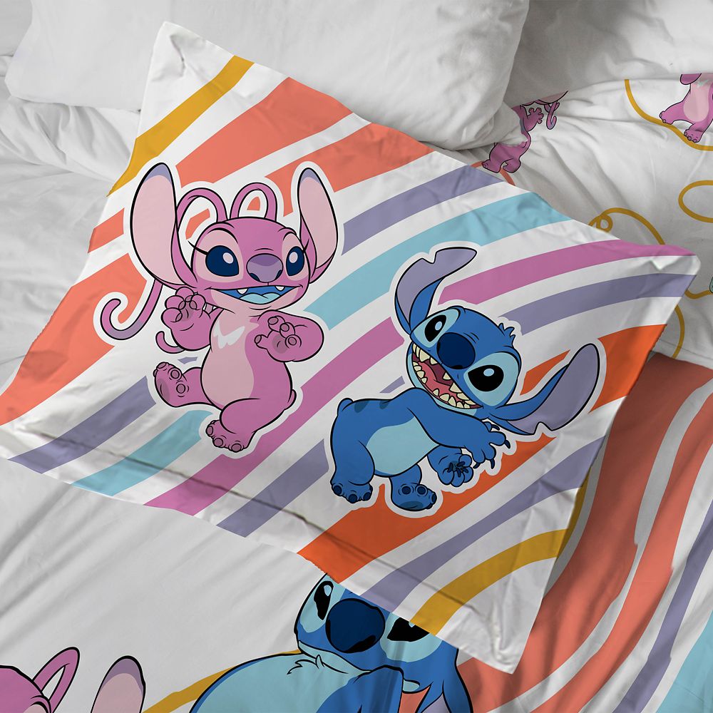 Stitch and Angel Comforter and Sham Bedding Set &ndash; Full &ndash; Lilo & Stitch