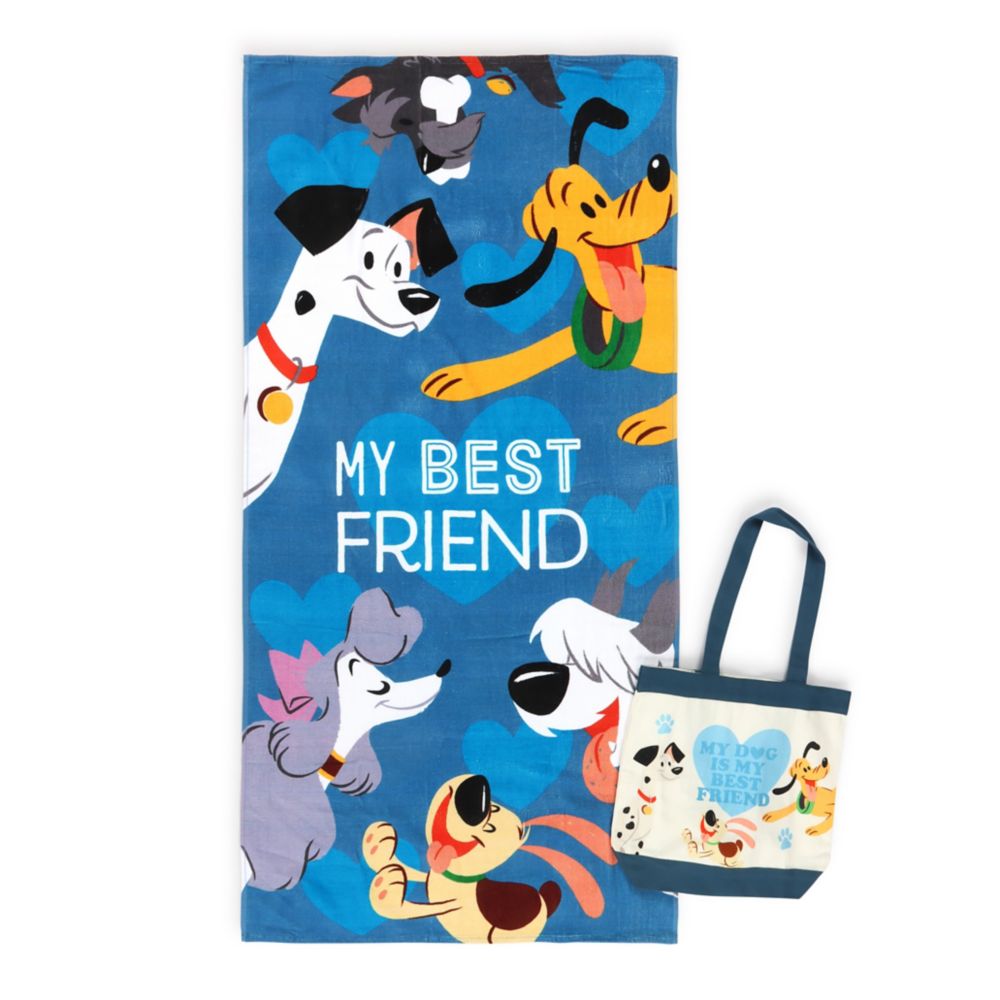 Disney Dogs Beach Towel and Tote Bag Set