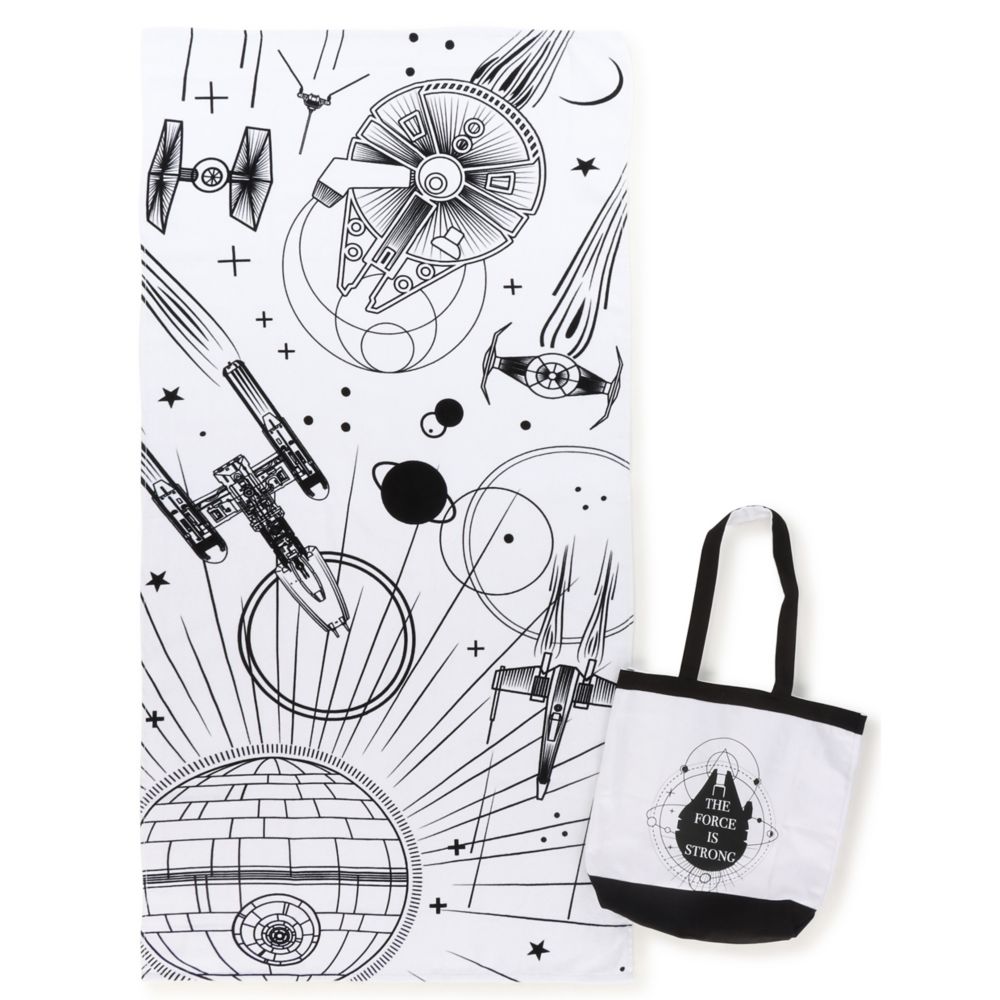 Star Wars Vehicles Beach Towel and Tote Bag Set