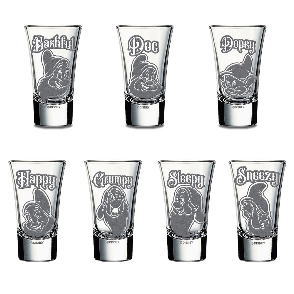 Seven Dwarfs Collectors Set of Glasses by Arribas Snow White and the Seven Dwarfs Personalized Official shopDisney