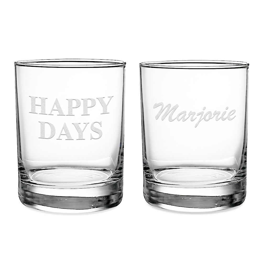Mickey and Minnie Mouse Glass Set by Arribas &ndash; Walt Disney World &ndash; Personalized