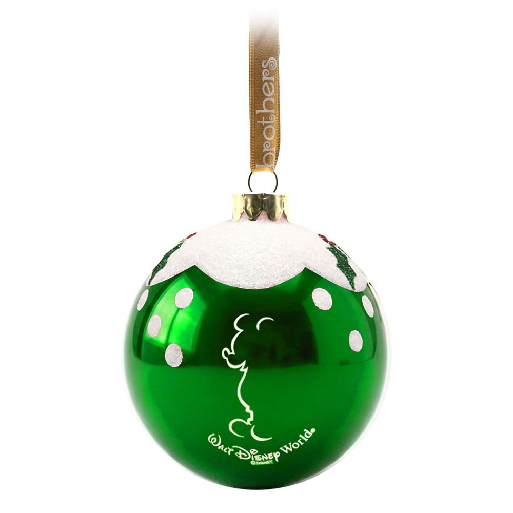 Mickey Mouse Glass Ornament by Arribas - Walt Disney World - Green