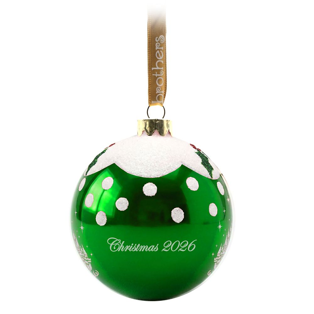 Mickey Mouse Glass Ornament by Arribas - Walt Disney World - Green