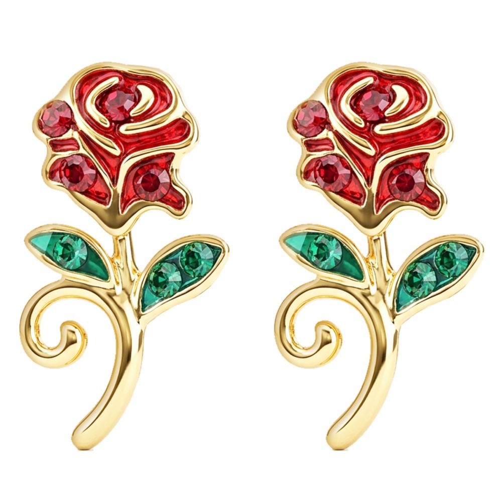 Beauty and the Beast Rose Earrings by Arribas