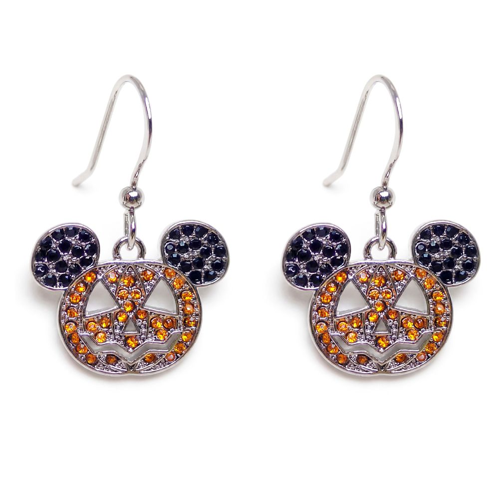 Mickey Mouse Icon Halloween Pumpkin Earrings by Arribas