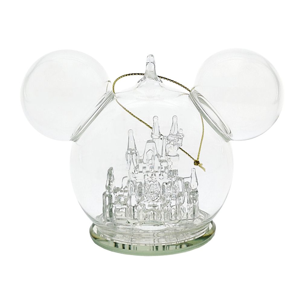 Fantasyland Castle Mickey Icon Glass Ball Ornament by Arribas - Personalized