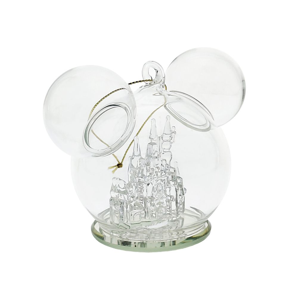 Fantasyland Castle Mickey Icon Glass Ball Ornament by Arribas - Personalized