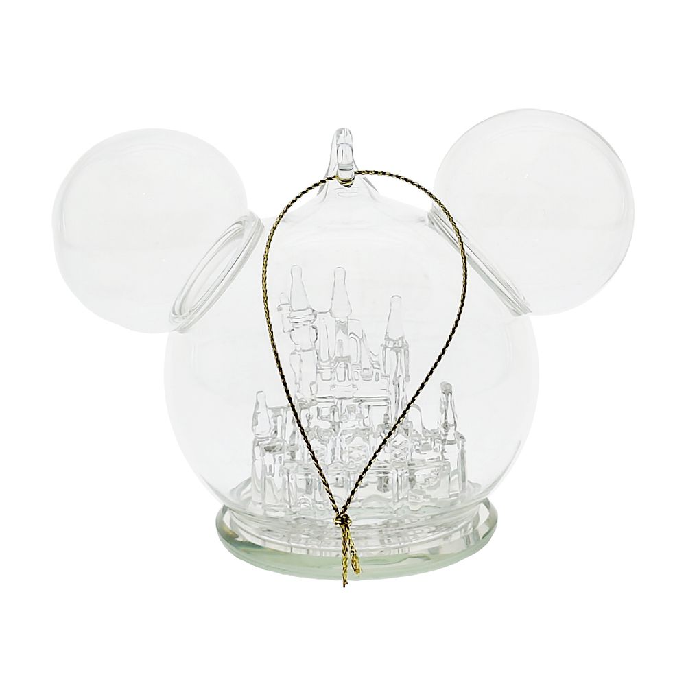 Fantasyland Castle Mickey Icon Glass Ball Ornament by Arribas - Personalized