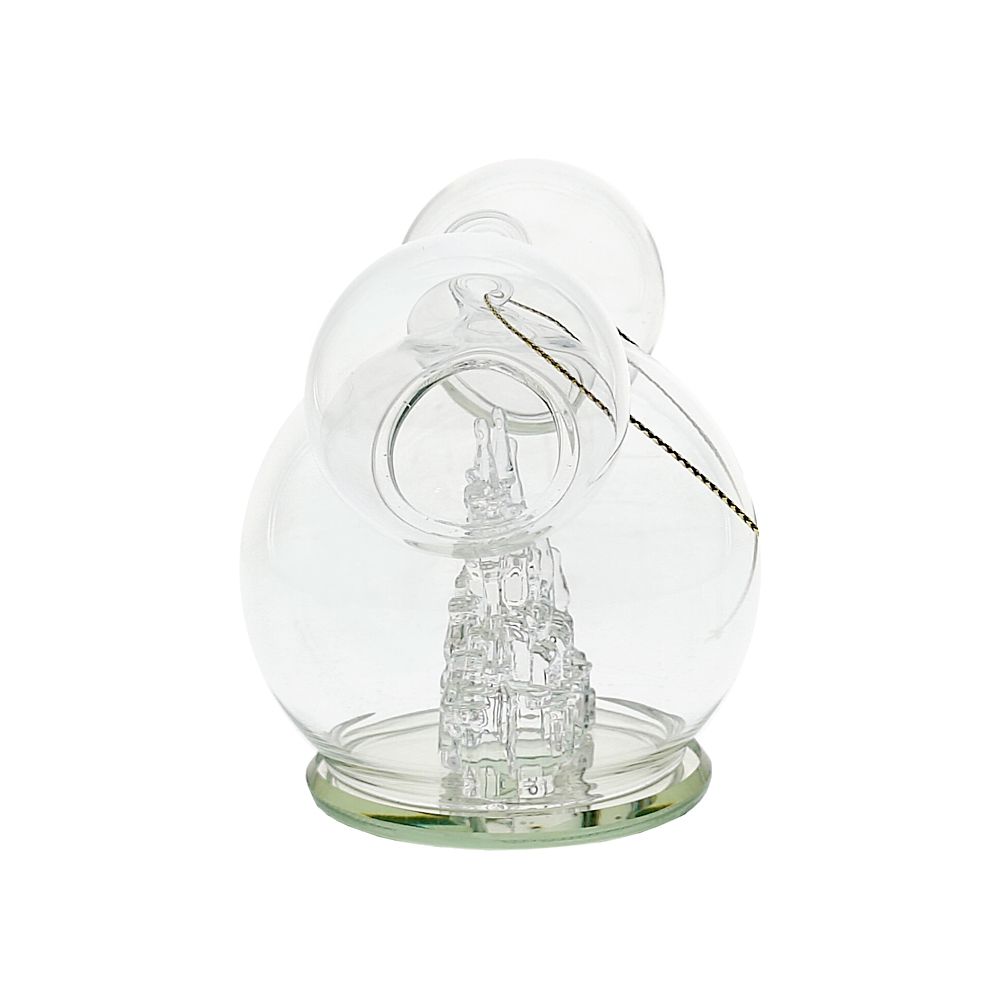 Fantasyland Castle Mickey Icon Glass Ball Ornament by Arribas - Personalized