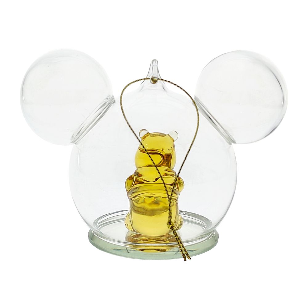 Winnie the Pooh Mickey Icon Glass Ball Ornament by Arribas - Personalized