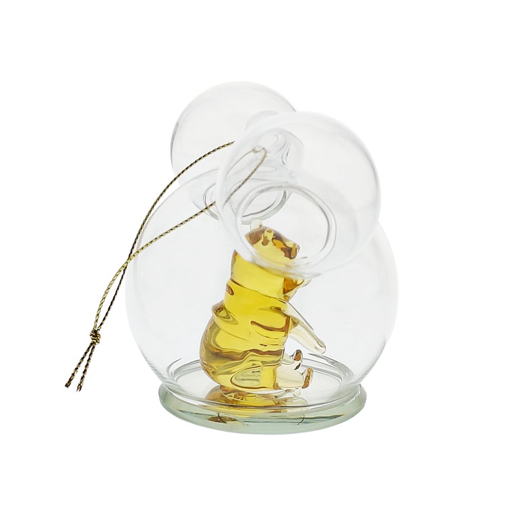 Winnie the Pooh Mickey Icon Glass Ball Ornament by Arribas - Personalized