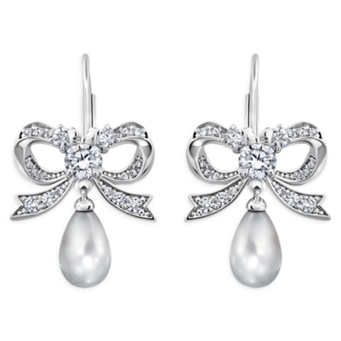CRISLU Minnie Mouse Shell Pearl Earrings by