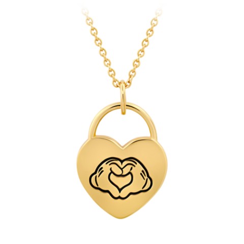 CRISLU Mickey Mouse Heart Hands Necklace by