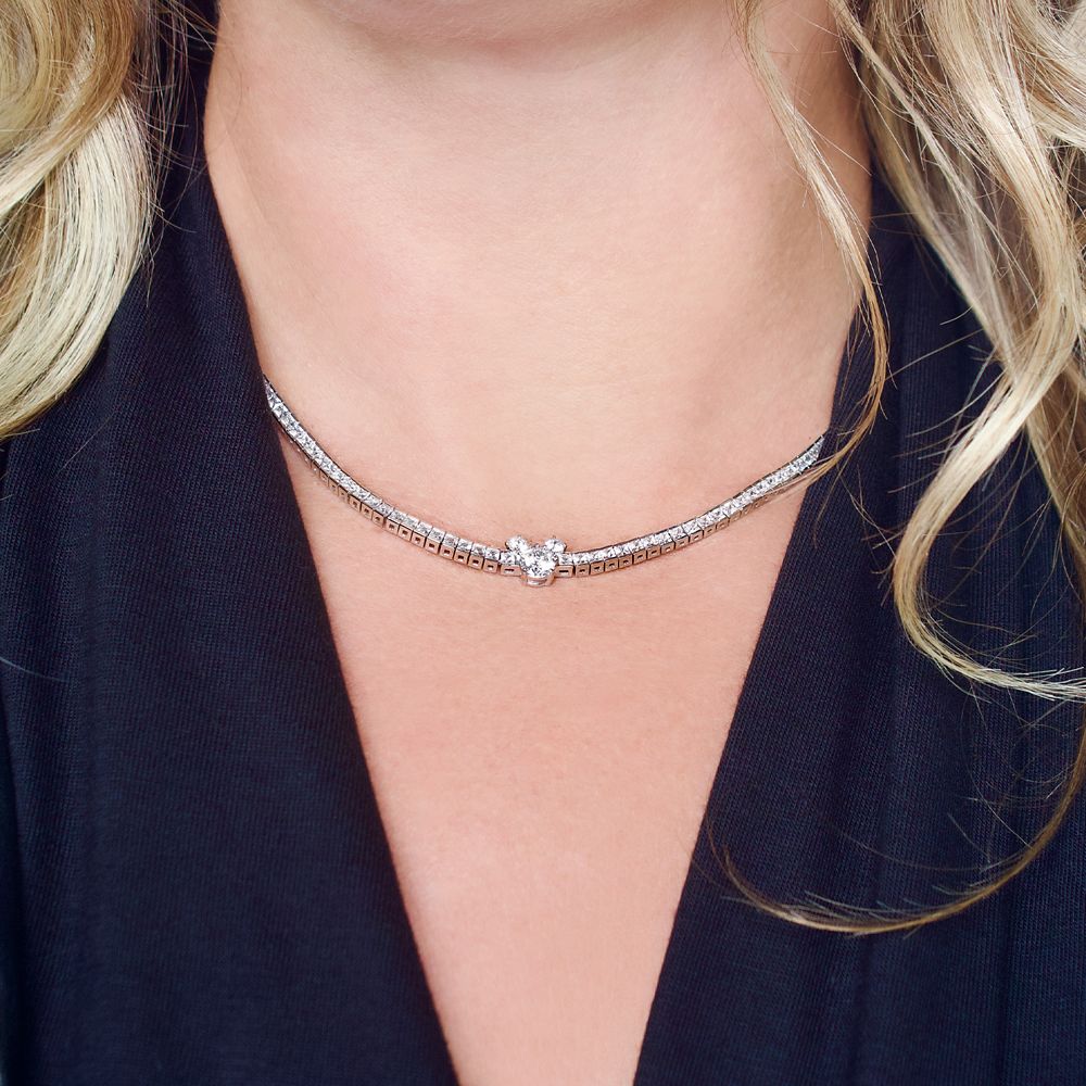 Mickey Mouse Icon Tennis Necklace by CRISLU