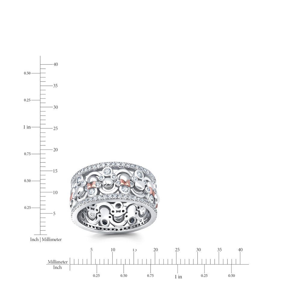 Mickey and Minnie Mouse Crown Ring Set by CRISLU