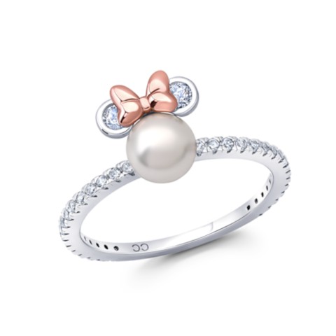 CRISLU Minnie Mouse Icon Pearl Ring by