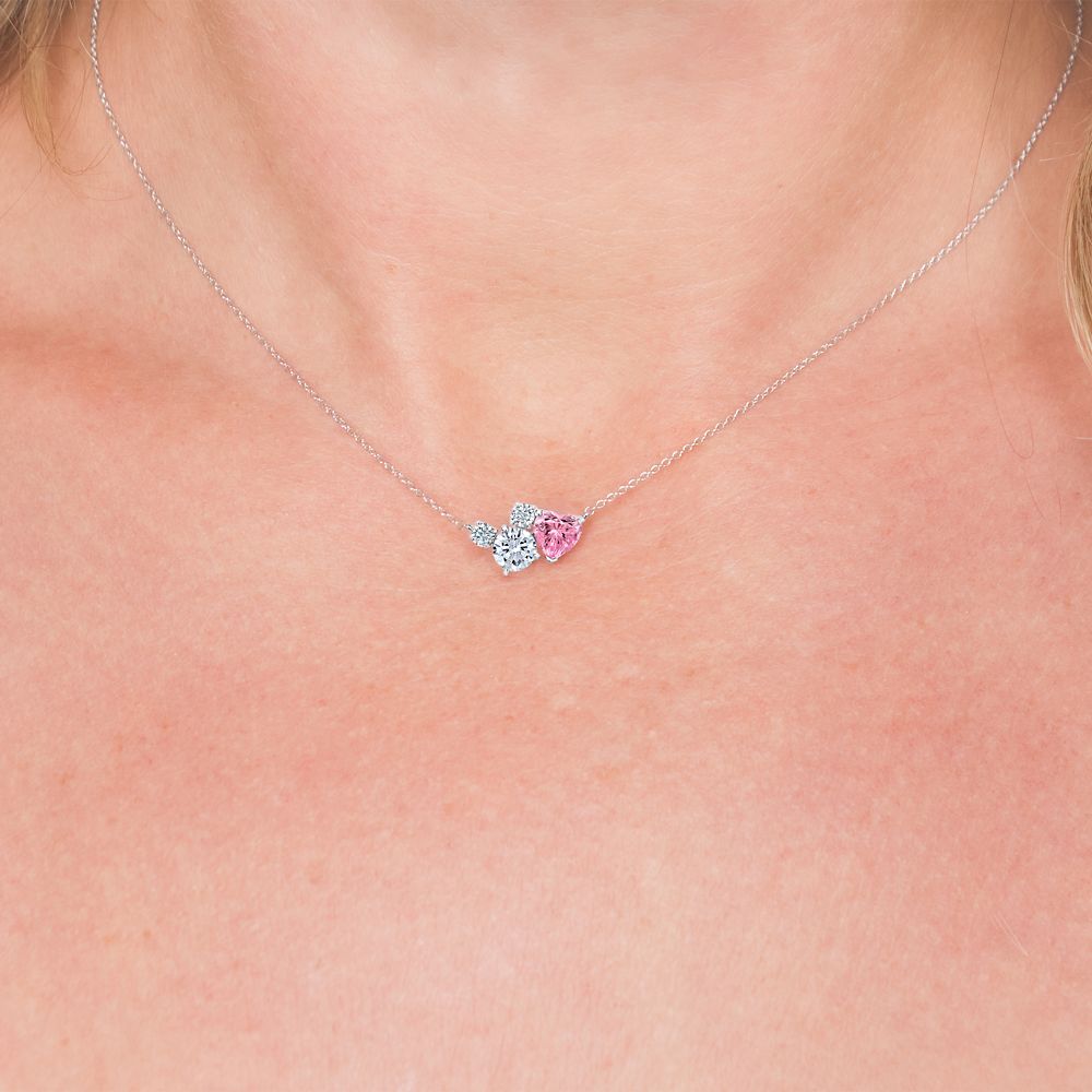 Mickey Mouse Icon and Heart Necklace by CRISLU