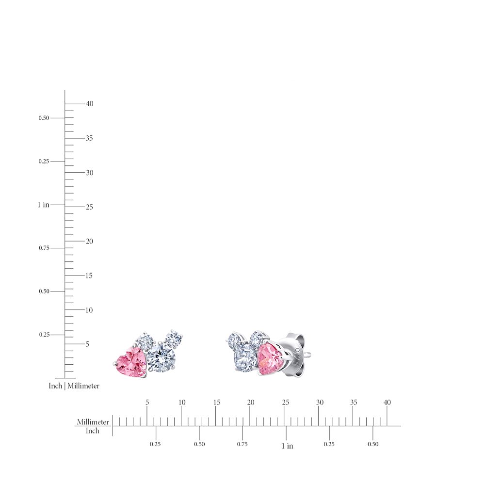 Mickey Mouse Icon and Heart Earrings by CRISLU