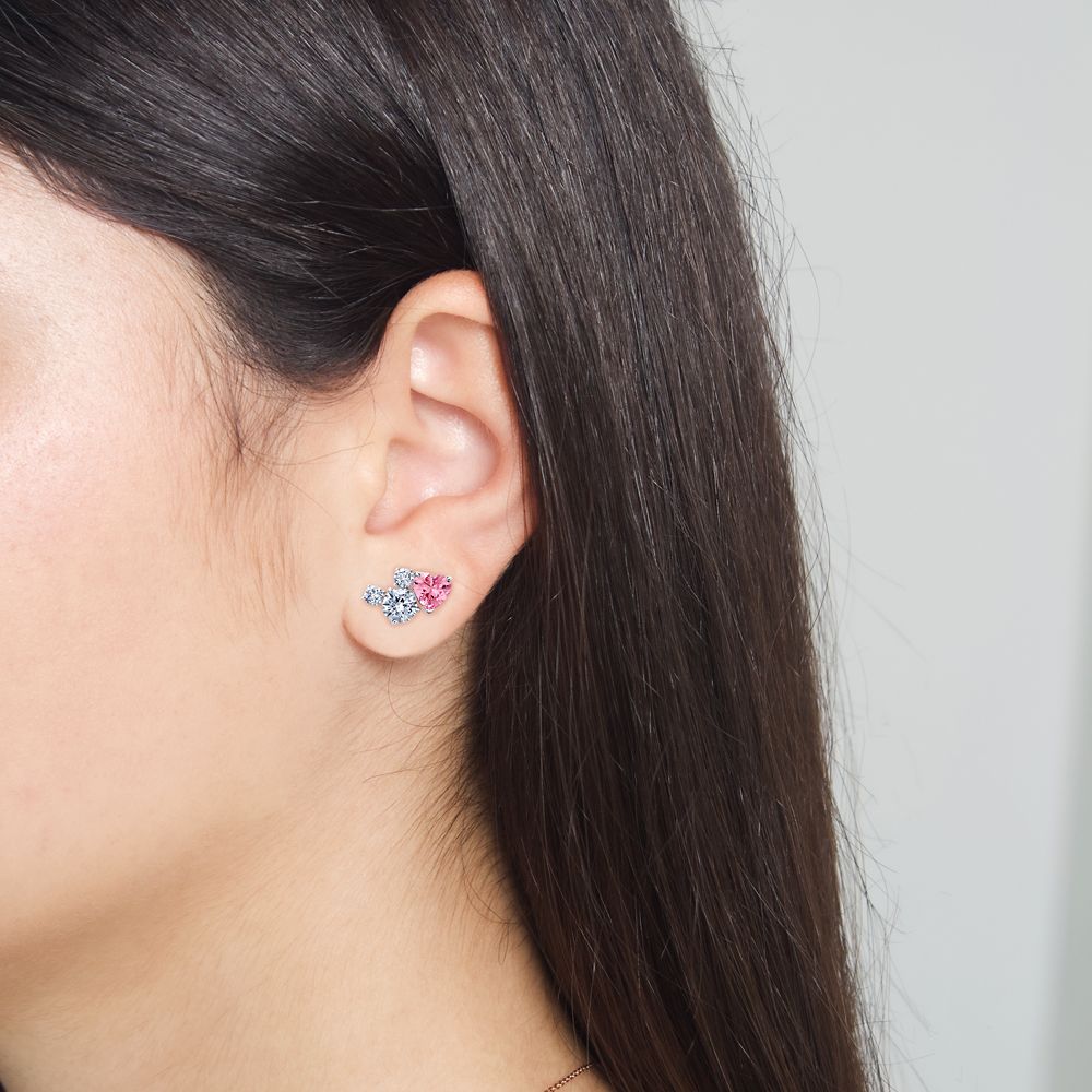 Mickey Mouse Icon and Heart Earrings by CRISLU