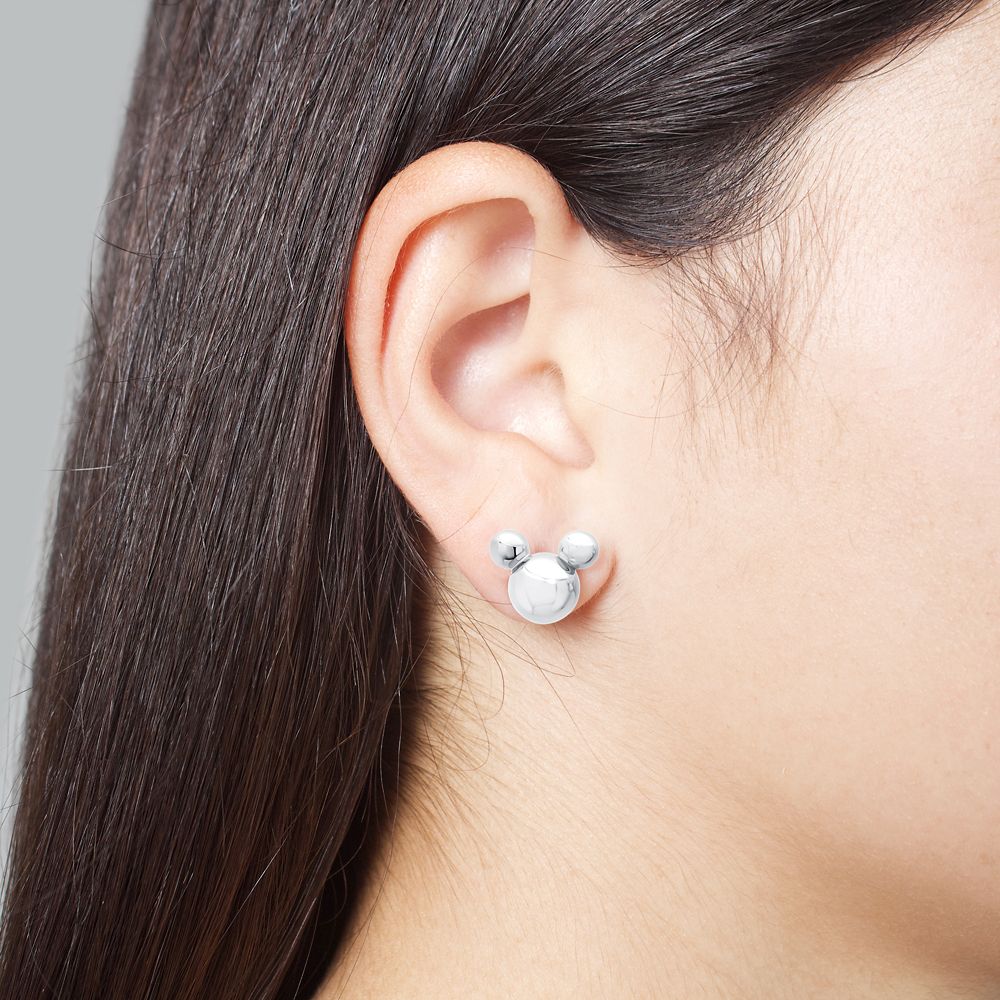 Mickey Mouse Icon Sterling Silver Earrings by CRISLU