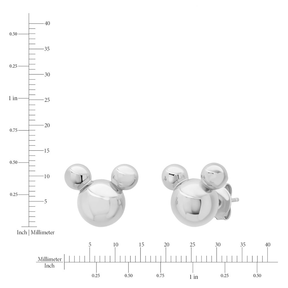 Mickey Mouse Icon Sterling Silver Earrings by CRISLU