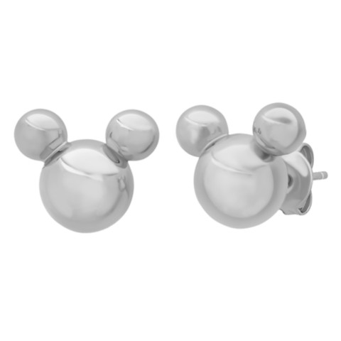 CRISLU Mickey Mouse Icon Sterling Silver Earrings by