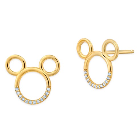 CRISLU Mickey Mouse Icon Earrings by