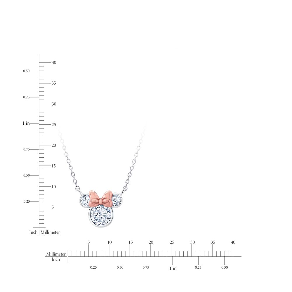 Minnie Mouse Icon Bezel Set Necklace by CRISLU