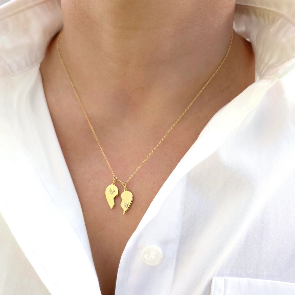 Mickey Split Heart Necklace by CRISLU