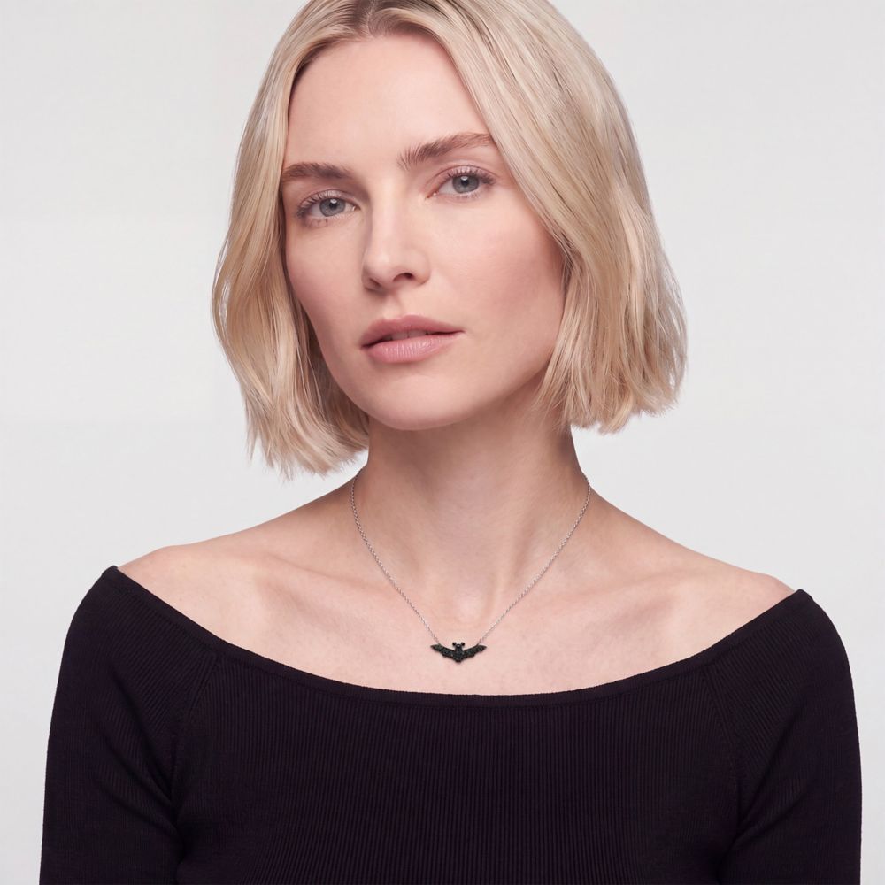 Mickey Mouse Icon Bat Pendant Necklace by CRISLU