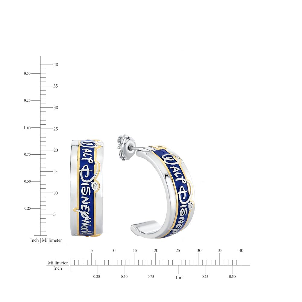 Walt Disney World Marquee Hoop Earrings by CRISLU