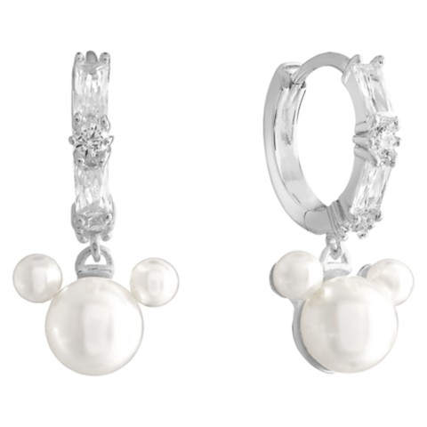 Rebecca Hook Mickey Mouse Icon Pearl Earrings by
