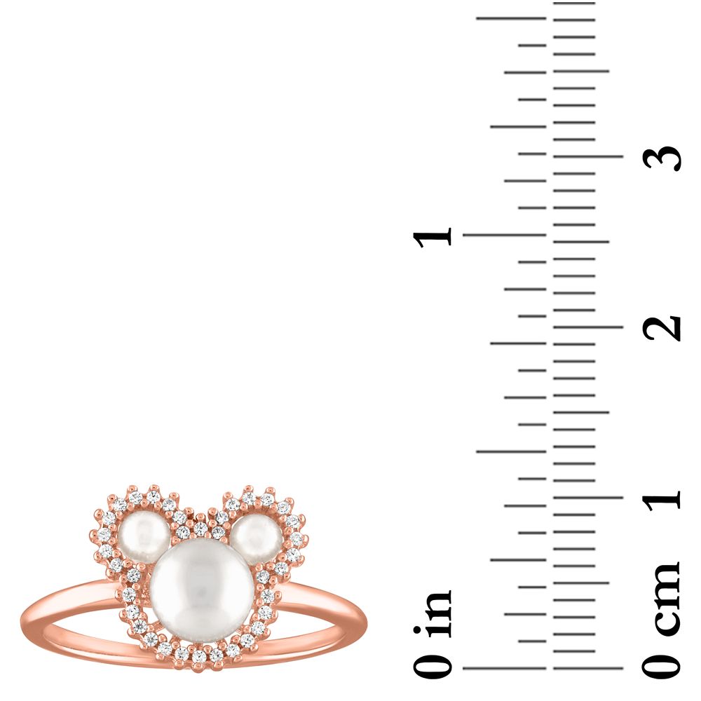 Mickey Mouse Icon Pearl Ring by Rebecca Hook &ndash; Rose Gold