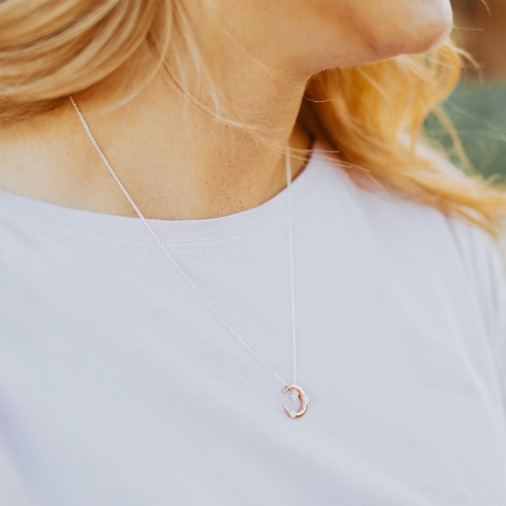 Mickey Mouse Crescent Moon Necklace by Rebecca Hook