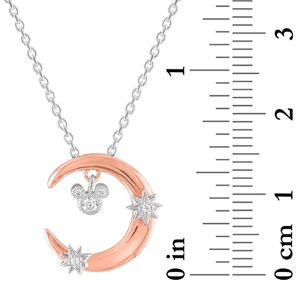 Mickey Mouse Crescent Moon Necklace by Rebecca Hook