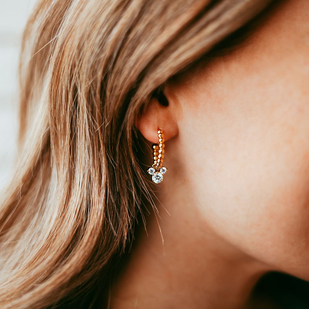 Mickey Mouse Icon Beaded Earrings by Rebecca Hook