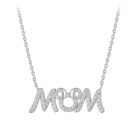 Rebecca Hook Minnie Mouse ''Mom'' Necklace by