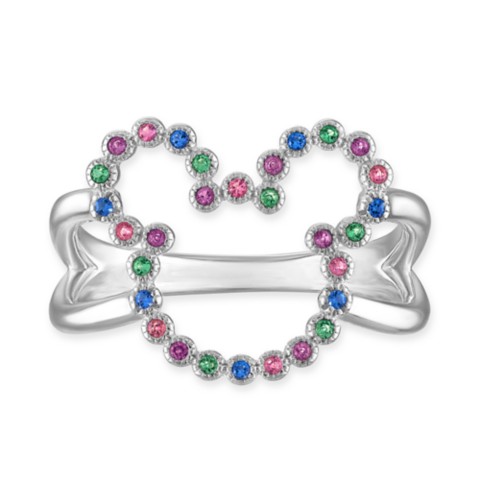 Rebecca Hook Mickey Mouse Icon Multi-Colored Gems Ring by