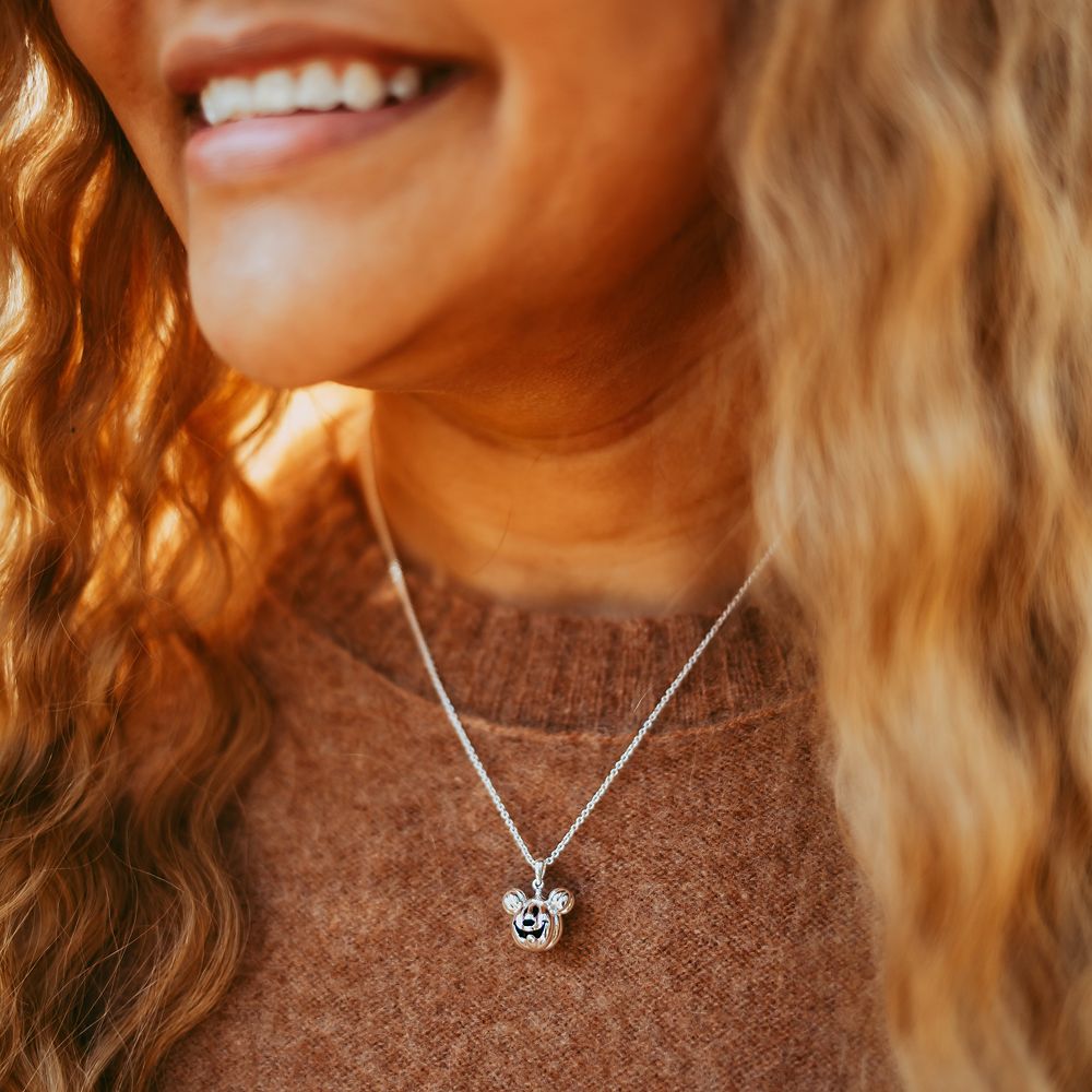 Mickey Mouse Jack-o'-Lantern Necklace by Rebecca Hook