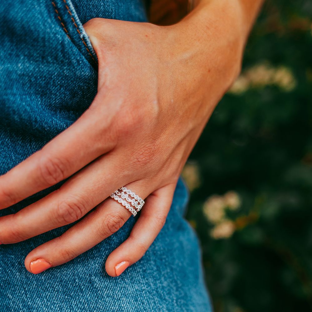 Mickey Mouse Icon Three Band Ring by Rebecca Hook