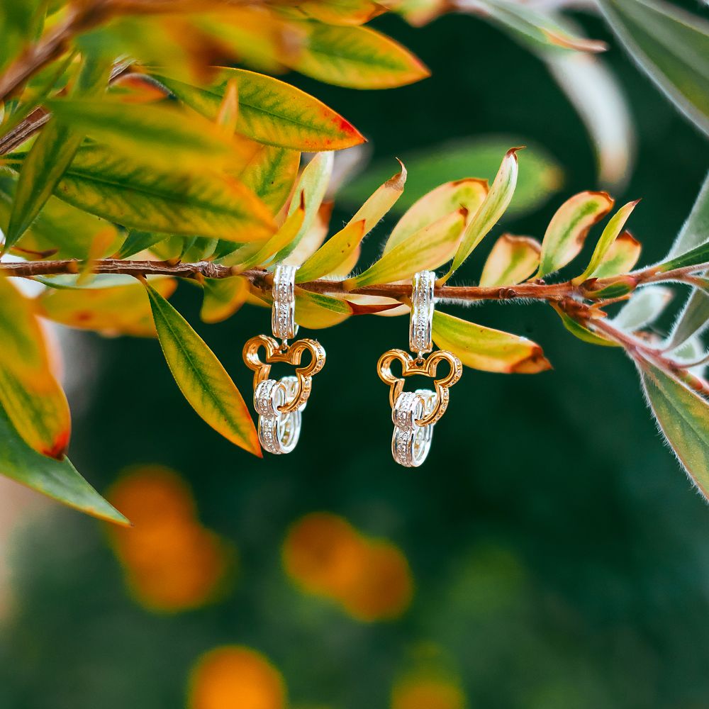 Mickey Mouse Icon Drop Earrings by Rebecca Hook